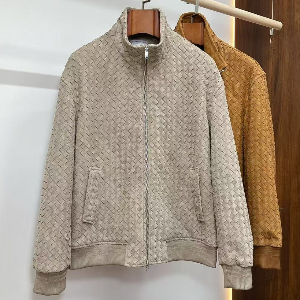 Bottega Veneta 2026 Intrecciato Blouson Jacket Suede