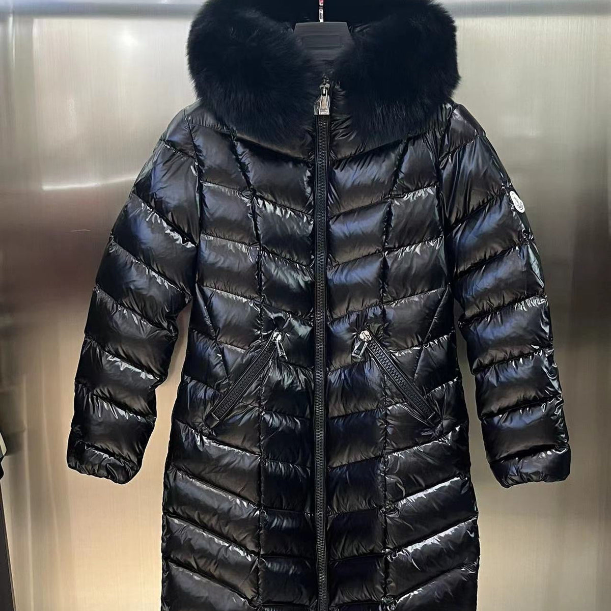 Moncler 2026 Fulmarus Long Down Jacket Black Nylon Fabric