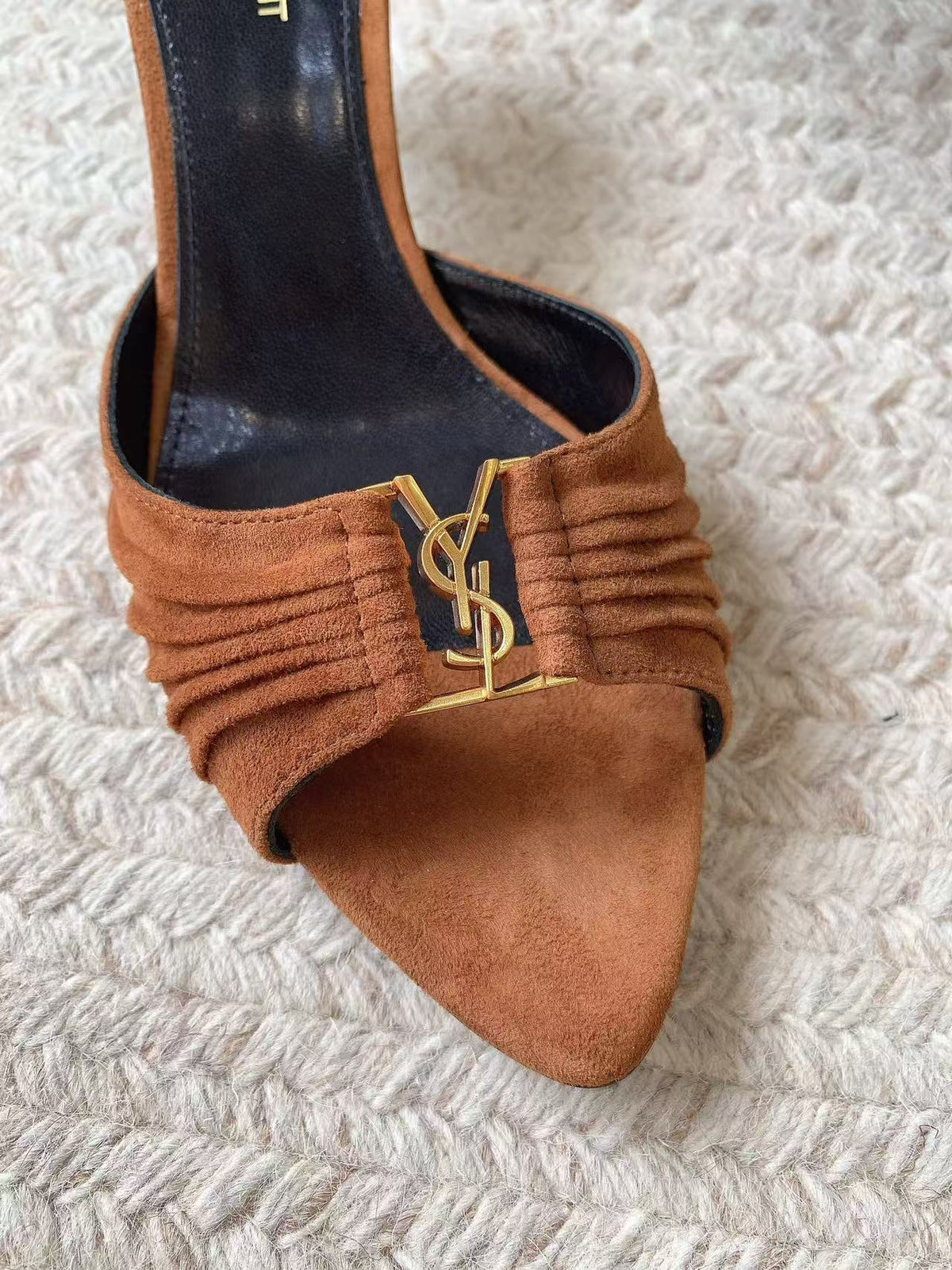 YSL 2026 Babylone Mules 55mm Brown Suede