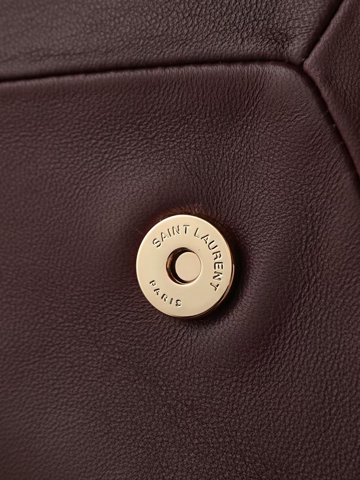 YSL 2026 Cassandre Small Envelope Pouch Bag 29cm Burgundy Leather