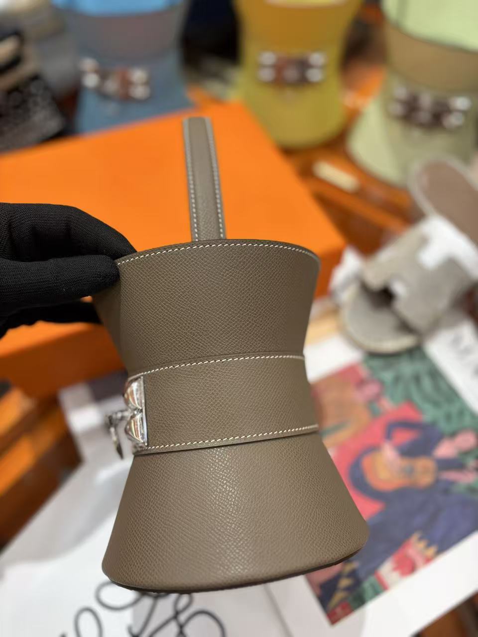 Hermes 2025 Medor Bag Etoupe Epsom Calfskin