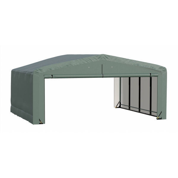 ShelterLogic ShelterTube Wind and Snow-Load Rated Garage, 20 ft. Wide  Green