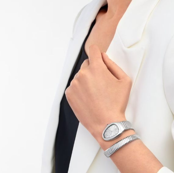 Bulgari Serpenti Tubogas 35mm Silver Dial Watch