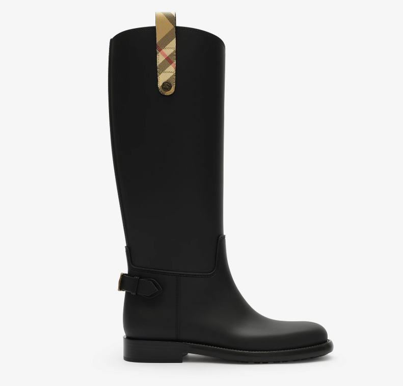 Burberry 2026 Cavalier Outdoor Boots Black Rubber