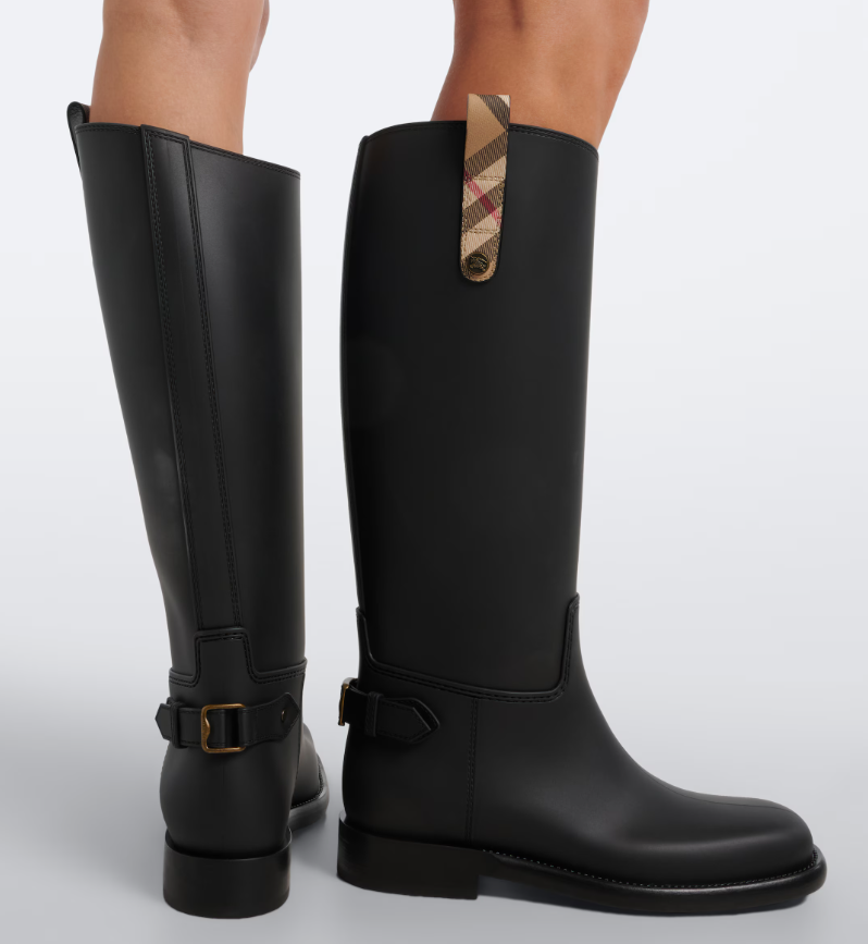 Burberry 2026 Cavalier Outdoor Boots Black Rubber