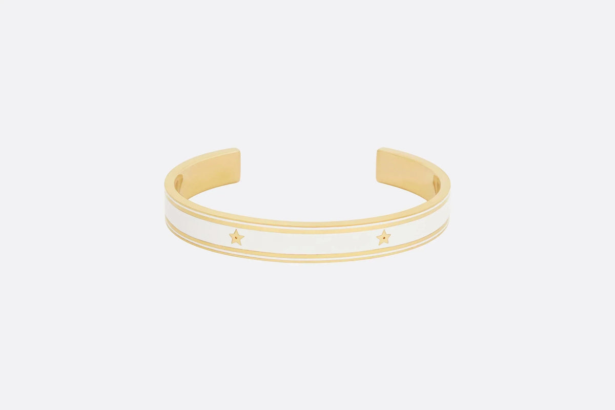 CODE BANGLE GOLD-FINISH METAL AND LACQUER WOMEN