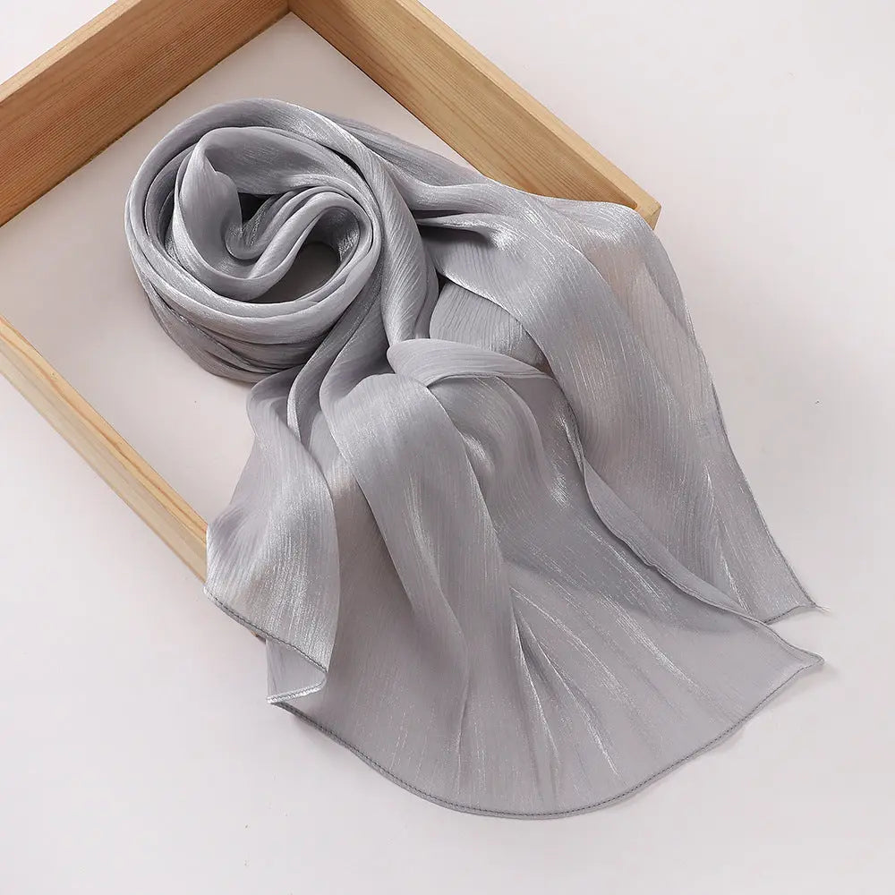 Breathable Cool Island Satin Smooth Silk Toe Scarf hercurva
