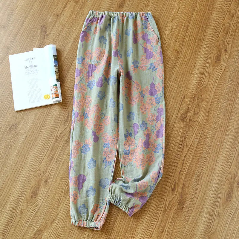 Women's Home Thin Summer Pure Cotton Pajama Pants hercurva