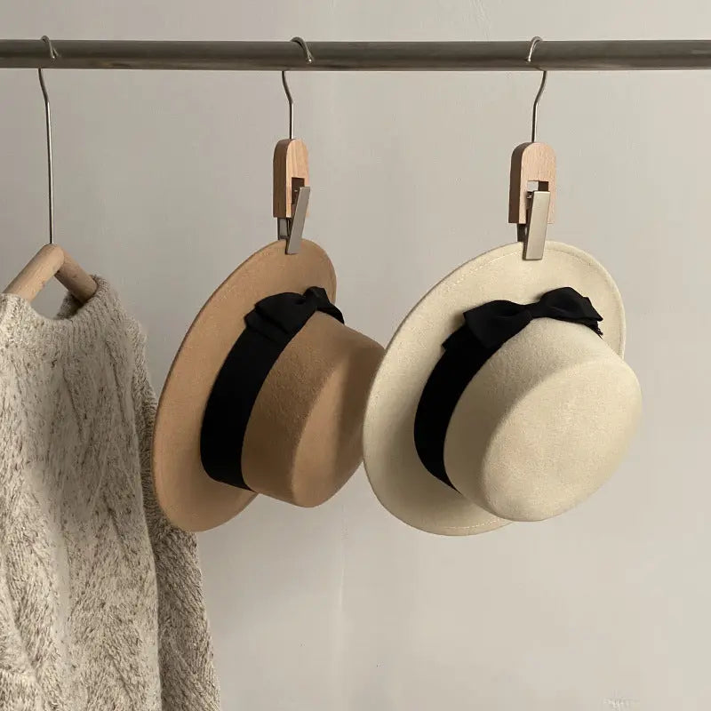 Bow Japanese Style British Style Western Style French Retro Flat-brimmed Cap hercurva