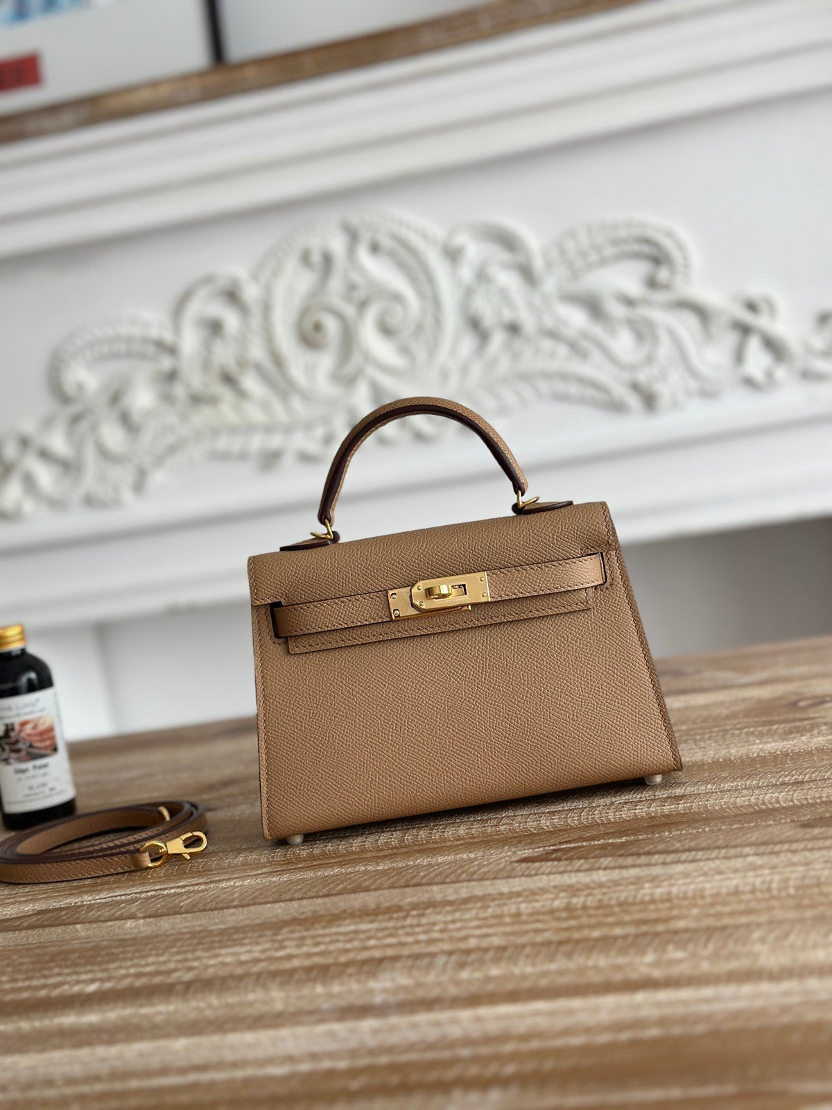 High-end Hermes 2026 Mini Kelly II 19cm Bag Epsom Leather 5