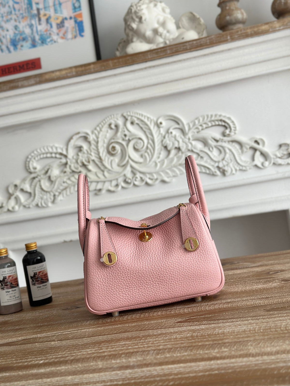 High-end Hermes 2026 Lindy Bag 19cm Togo Leather 4