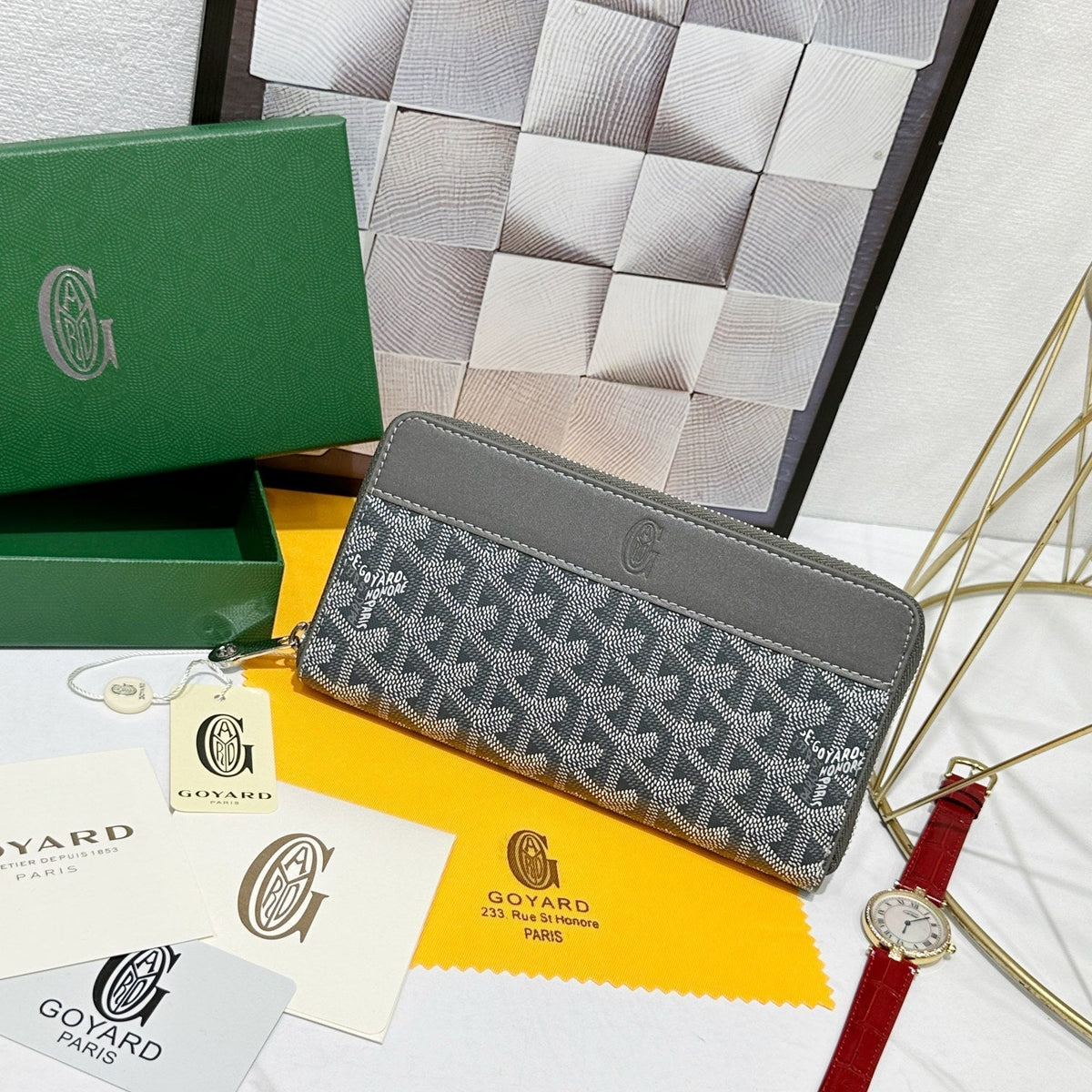 Goyard 2026 Mattignon Large Wallet 20cm Cowhide Canvas 138392