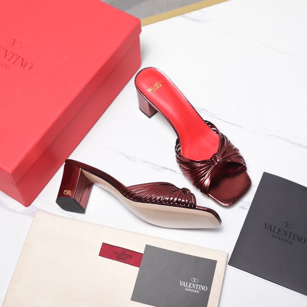 Valentino 2026 Garavani Annet Calfskin Slide Sandals 60mm 864485