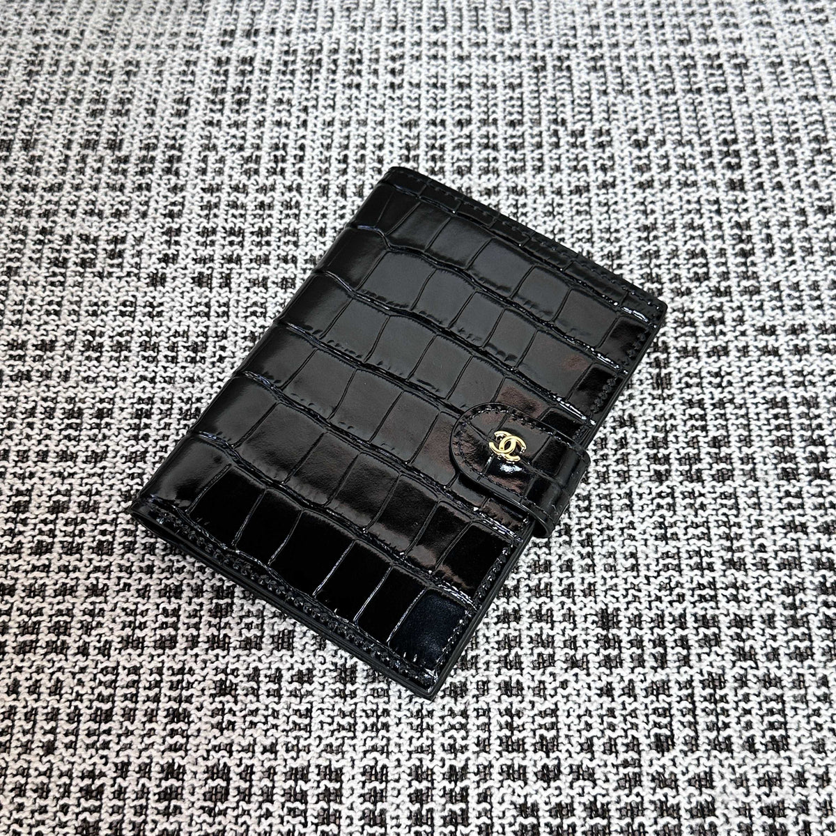 Chanel 2026 Wallet Multicolors Crocodile Embossed Leather