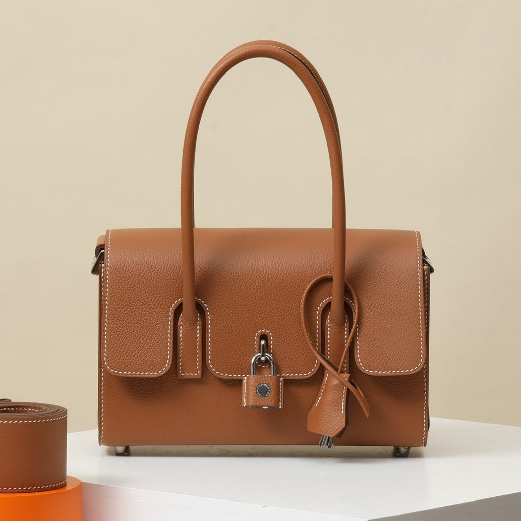 High-end Hermes 2026 New Drag 22 Bag Evercolor Leather