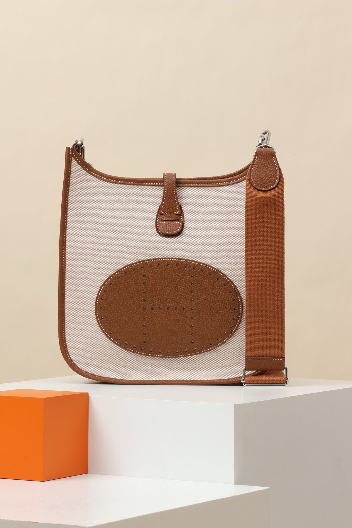 High-end Hermes 2026 Evelyne III Bag 30cm Clemence Calfskin Canvas