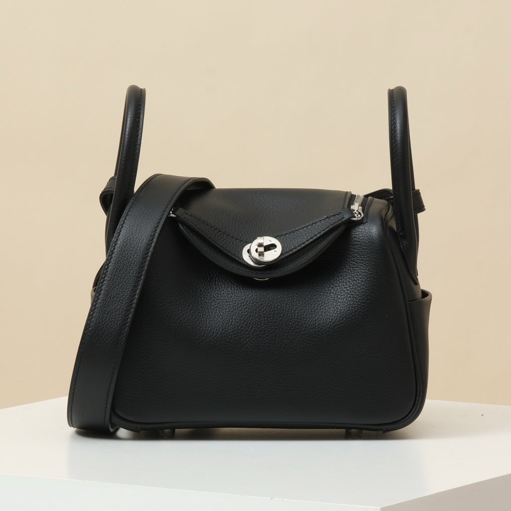 High-end Hermes 2026 Mini Lindy 19cm Swift Calfskin Suede