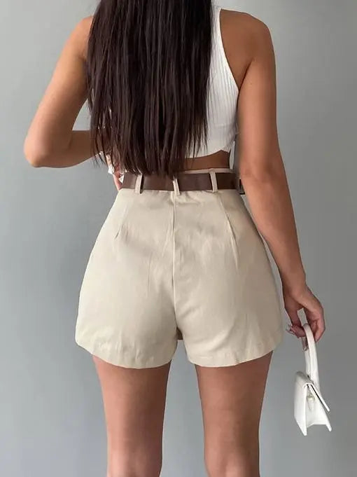Women's Fashion Solid Color High Waist Skirt hercurva