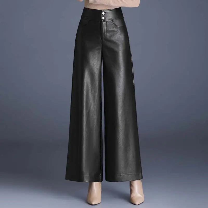High Waist Thickened Loose Big Leg Straight All-matching Wide Leg Pants For Women hercurva