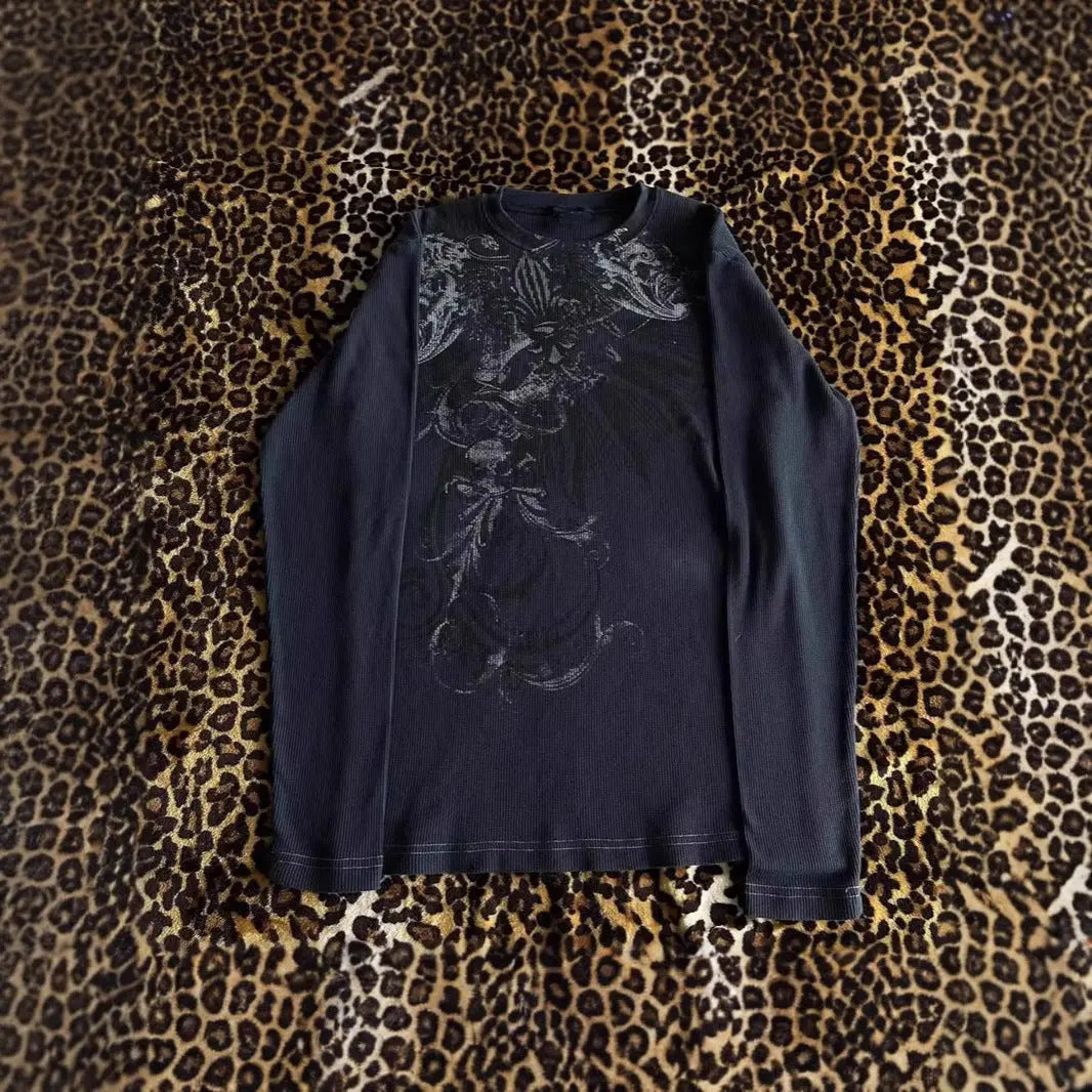 Autumn New Round Neck Long Sleeve Street Dark Style Printing hercurva