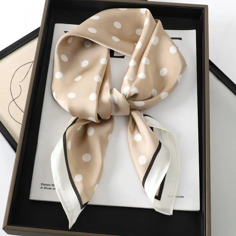 Artificial Silk Striped High-grade Korean Style Stylish Beach Arm Bag Silk Scarf hercurva