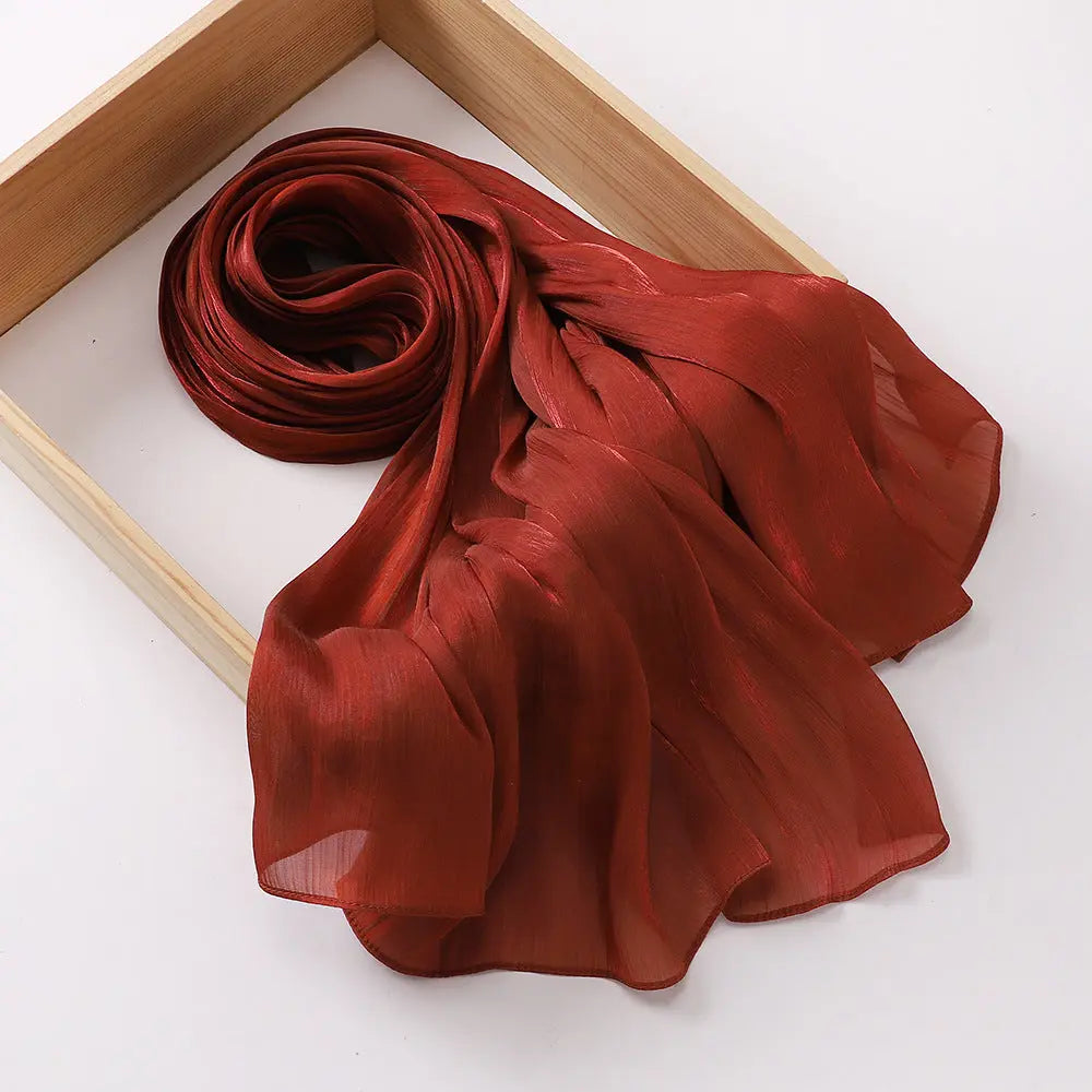 Breathable Cool Island Satin Smooth Silk Toe Scarf hercurva