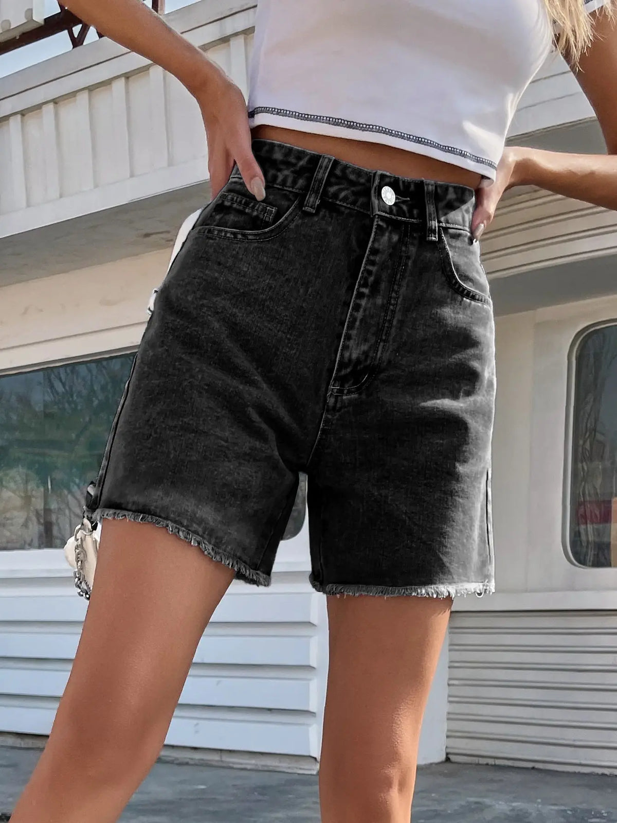 High Waist Loose Casual Women's Denim Shorts hercurva