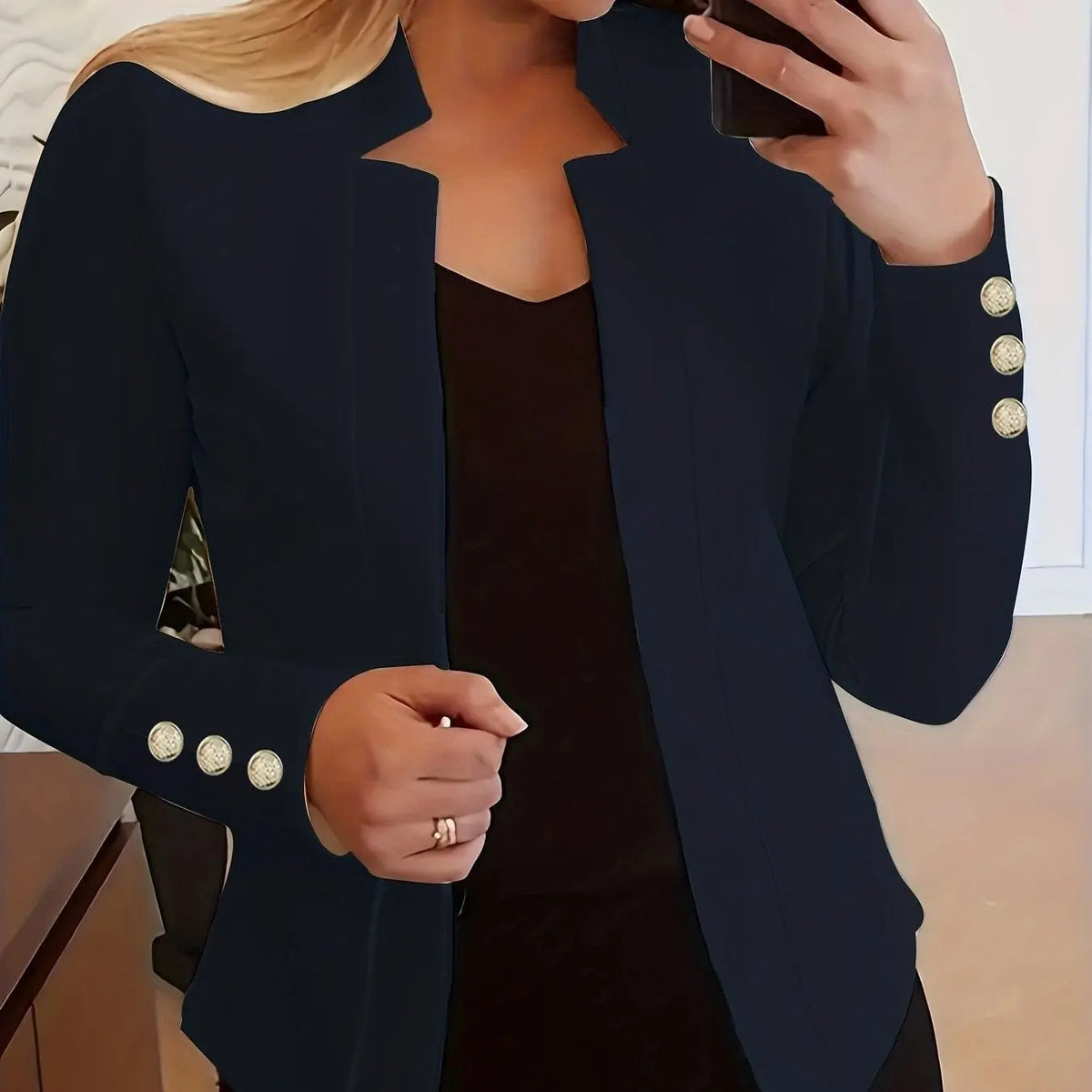 Solid color casual professional blazer hercurva