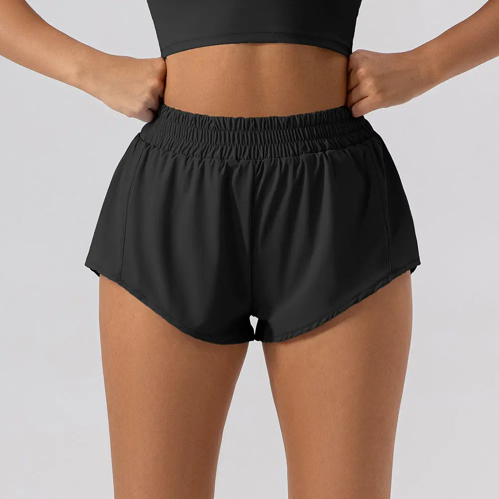Women's Loose High Waisted Yoga Shorts hercurva