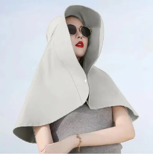 Integrated Neck And Shawl Sunscreen Hat hercurva