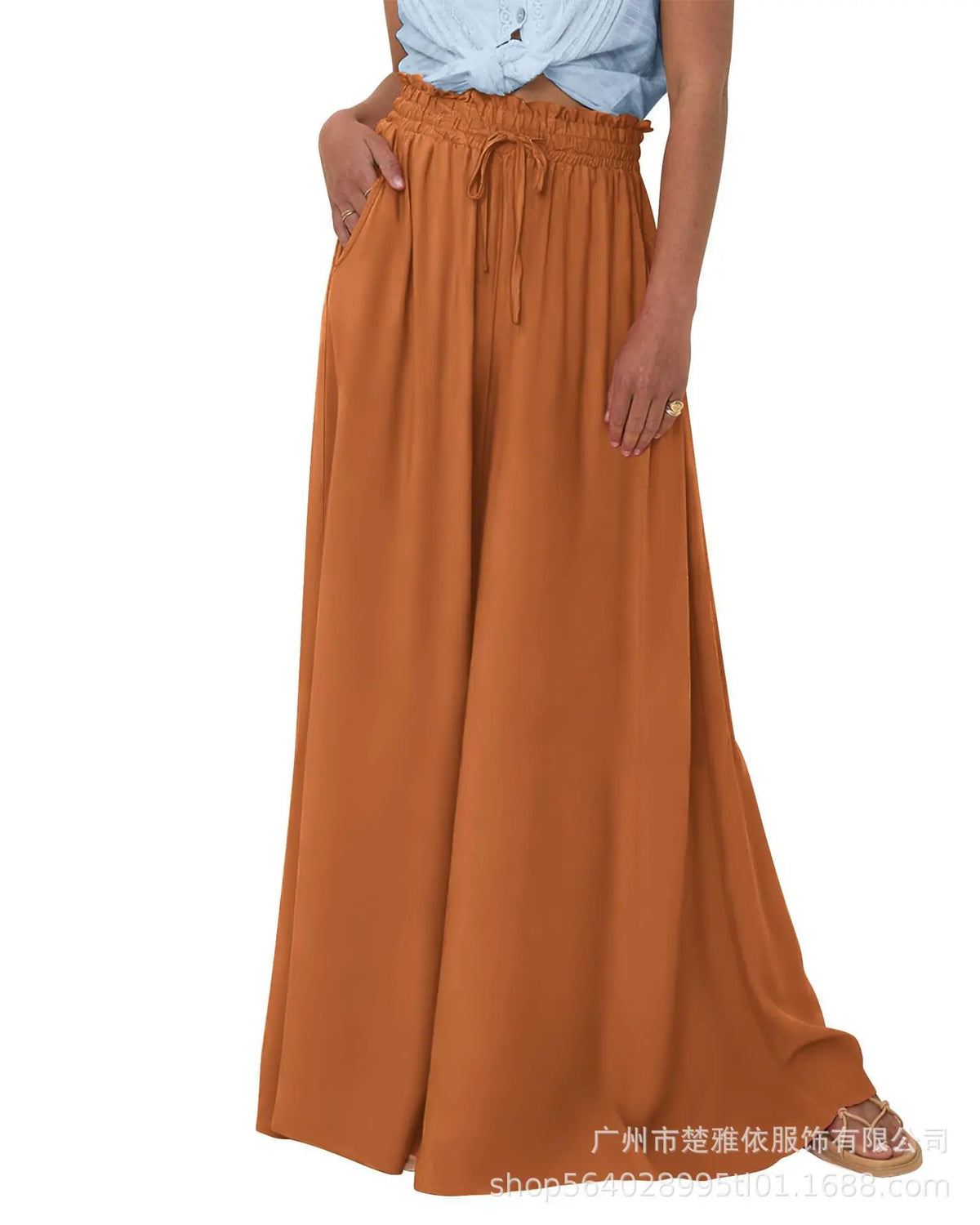 Women's High Waist Wide Leg Pants Casual Pants hercurva