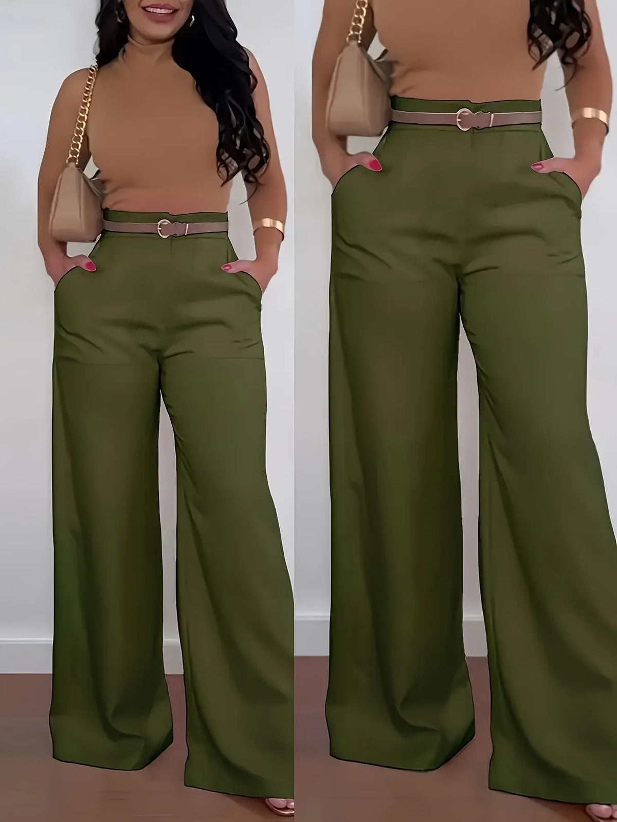 Solid Color BASIC Versatile Casual Flared Pants hercurva