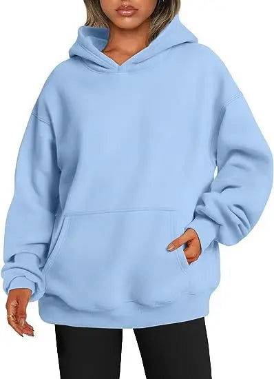 Women's Hoodies With Pockets Fashion Solid Sweatshirt Oversized Hooded Sweater Womens Clothing hercurva