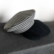 Dark Beret For Women With Large Faces Black Painters Cap hercurva