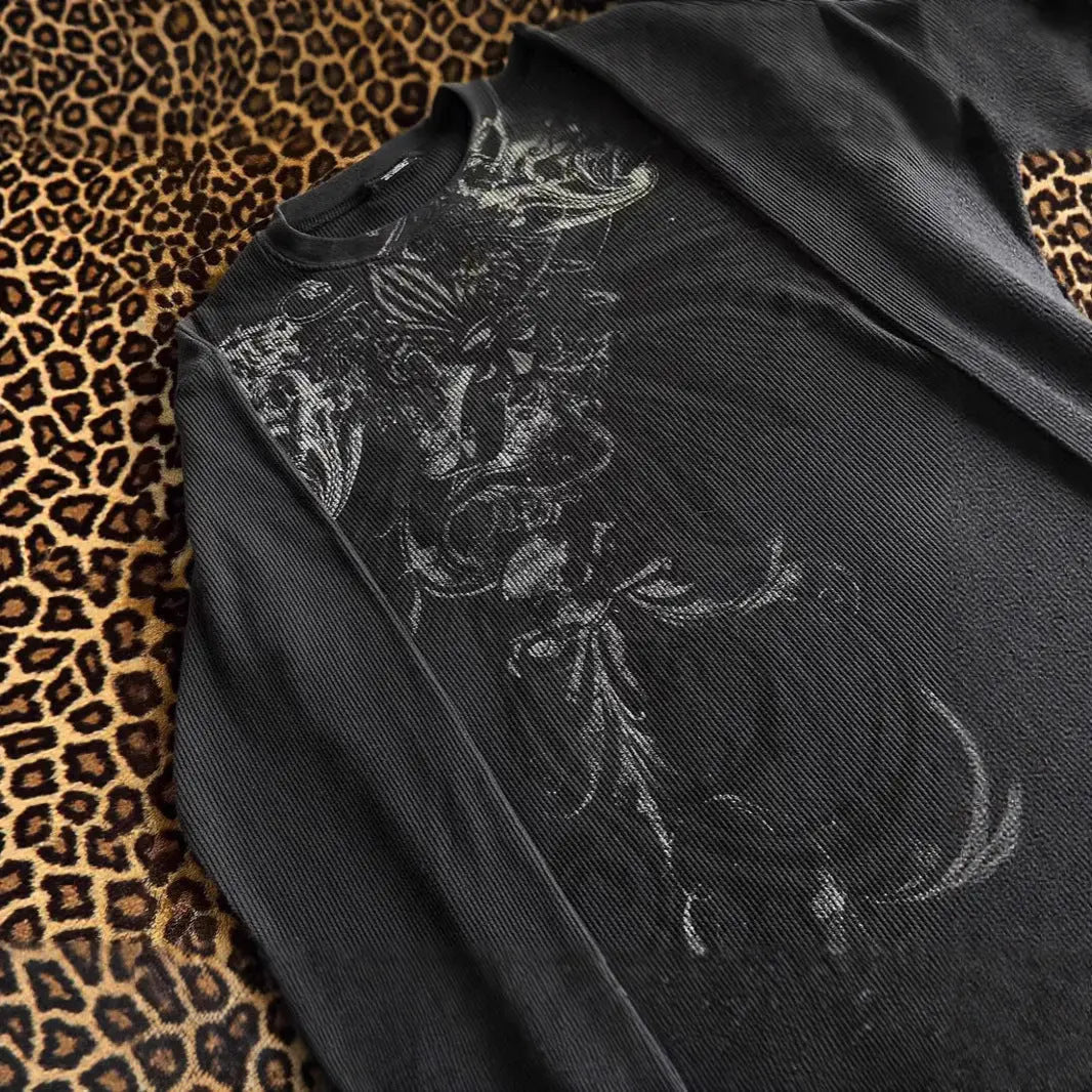 Autumn New Round Neck Long Sleeve Street Dark Style Printing hercurva