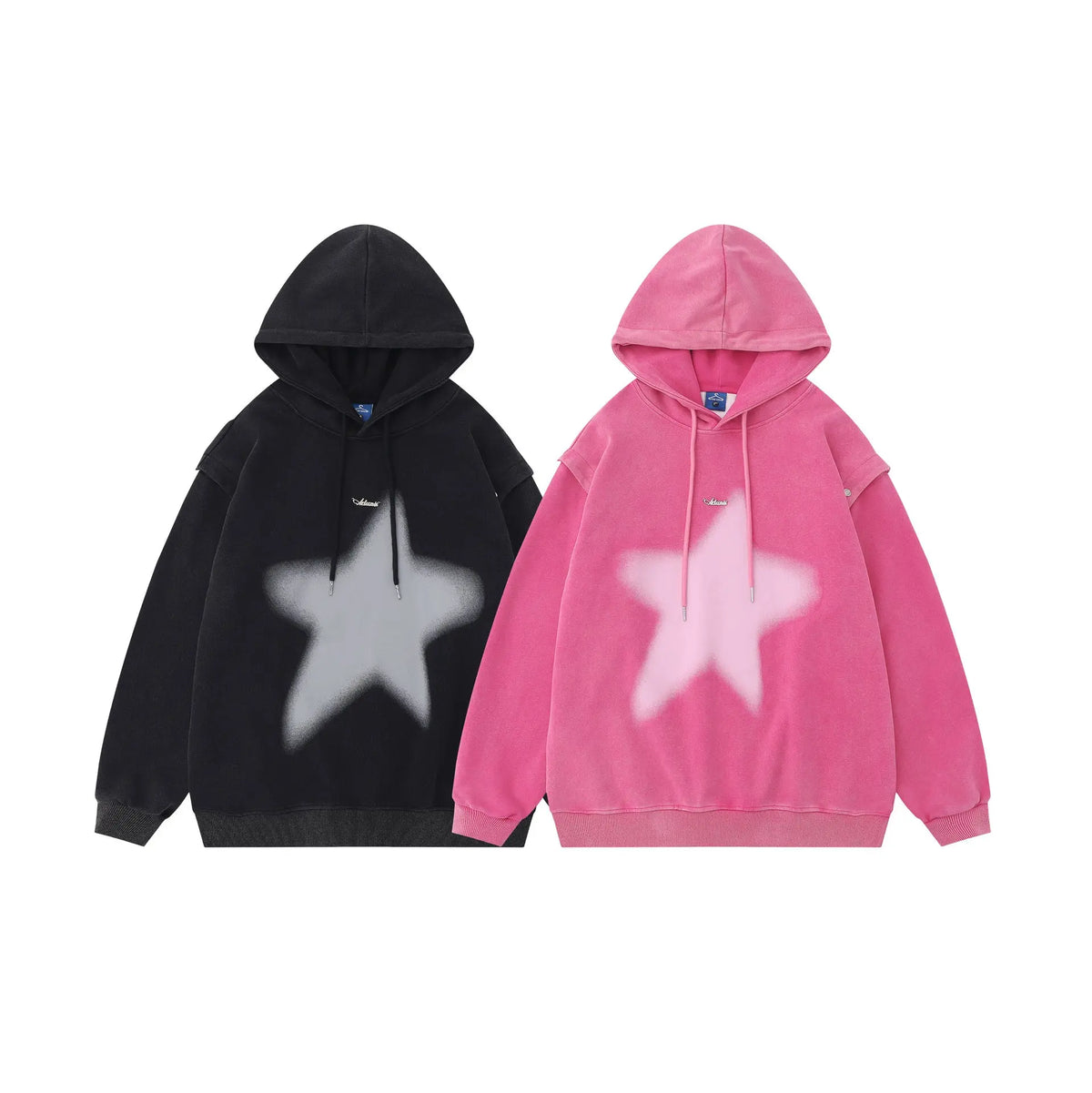 American-style XINGX Printed Distressed Detachable Sweater Autumn Couple Loose Top hercurva