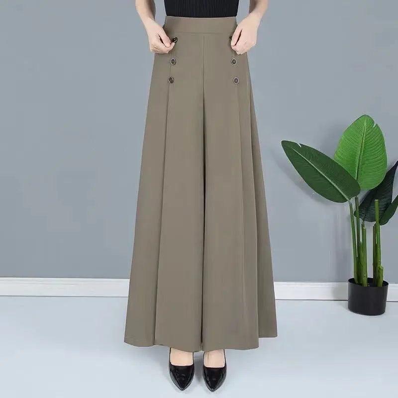 Slim Middle-aged Women's Trousers With Nine-quarter Skirt hercurva