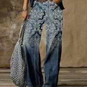 Diagonal Cloth Jeans 3D Pattern Casual Pants hercurva