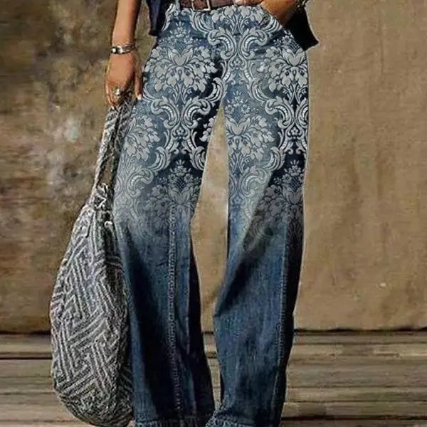 Diagonal Cloth Jeans 3D Pattern Casual Pants hercurva