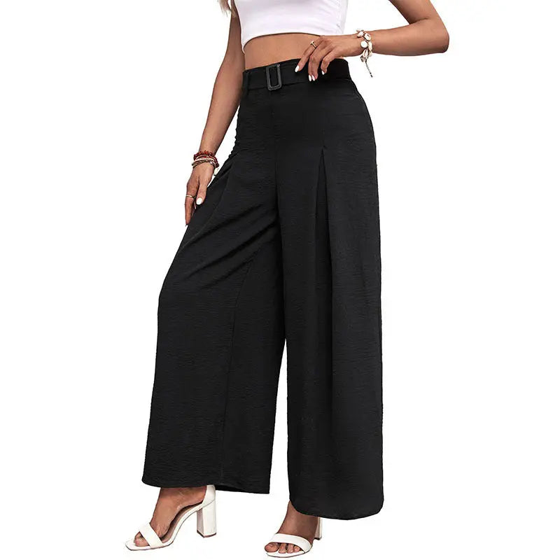 Foreign Trade High Waist Wide Leg Casual Trousers hercurva