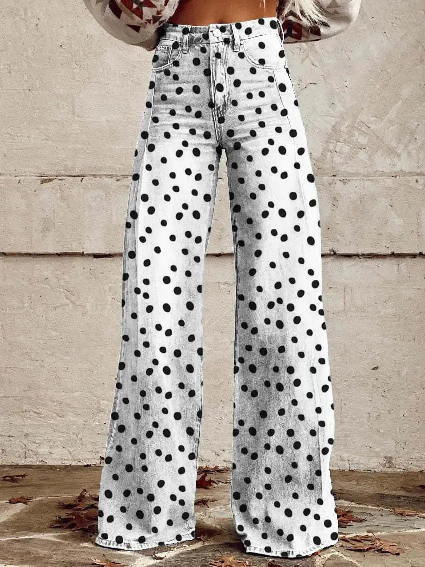 European And American Plus Size Women's Denim Casual Pants hercurva
