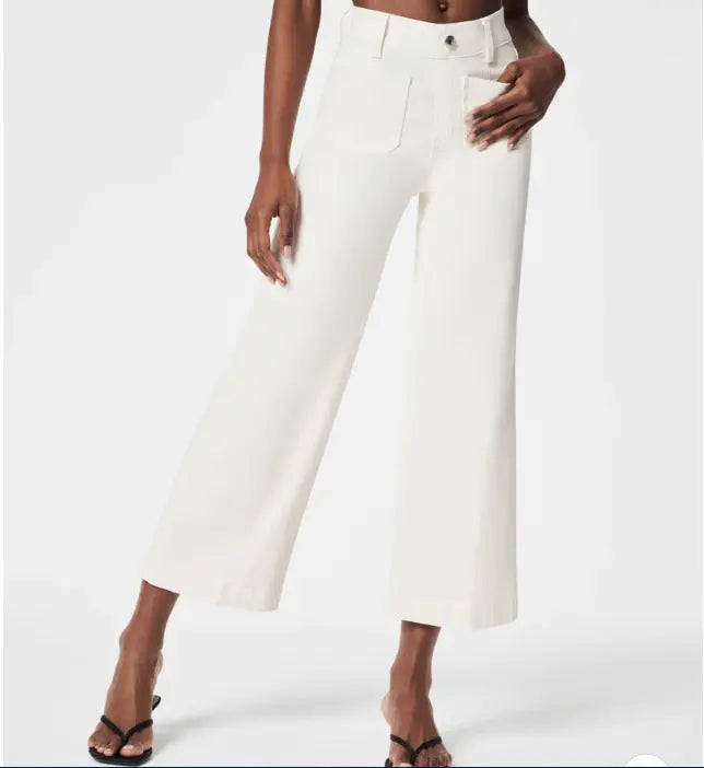 Cropped Style Wide Leg Women's Clothing Oversized Jeans, Shade Blue hercurva