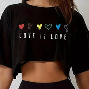 Womens Casual Loose-fitting Breathable Crop Top hercurva