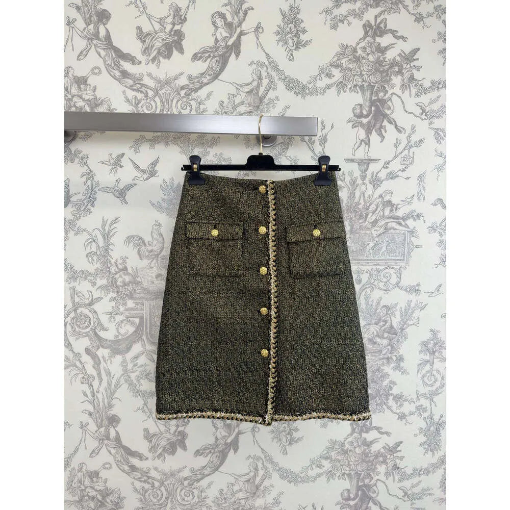 Chanel 2026 Jacket And Skirt Set Moss Green Tweed