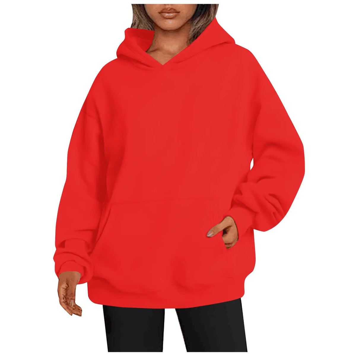 Women's Hoodies With Pockets Fashion Solid Sweatshirt Oversized Hooded Sweater Womens Clothing hercurva