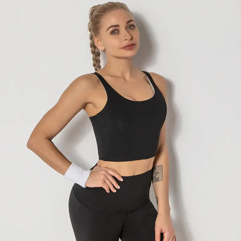 Nude Feeling Shockproof Gathered Sports Underwear Women hercurva
