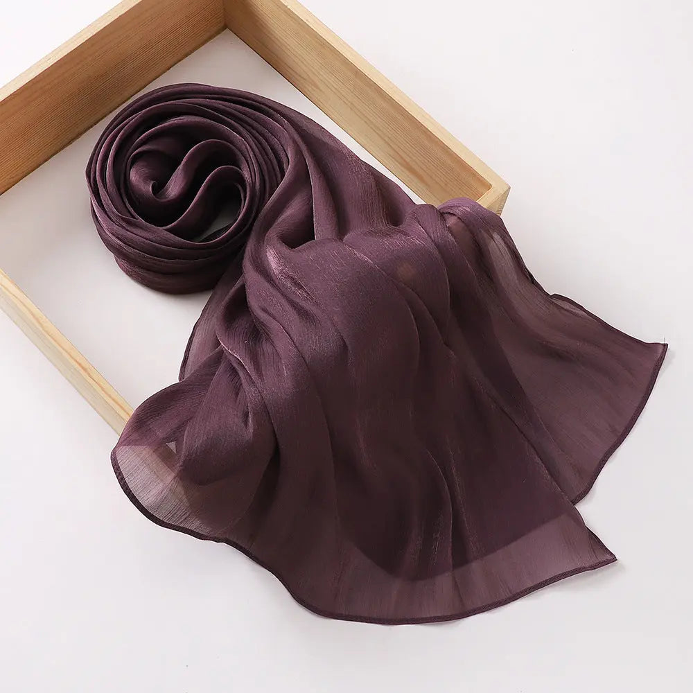 Breathable Cool Island Satin Smooth Silk Toe Scarf hercurva