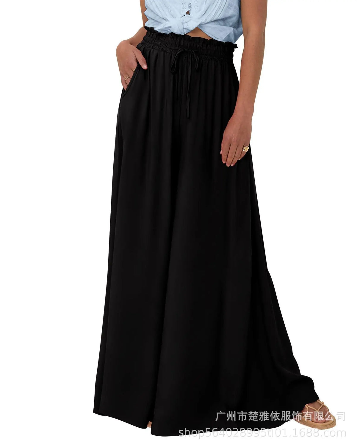 Women's High Waist Wide Leg Pants Casual Pants hercurva