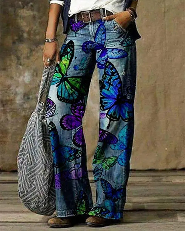 Diagonal Cloth Jeans 3D Pattern Casual Pants hercurva