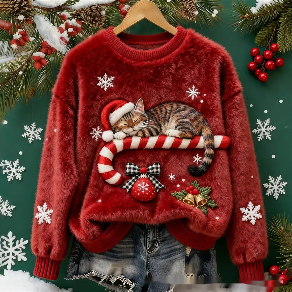 3D Digital Printed Flannel Sweatshirt Women hercurva